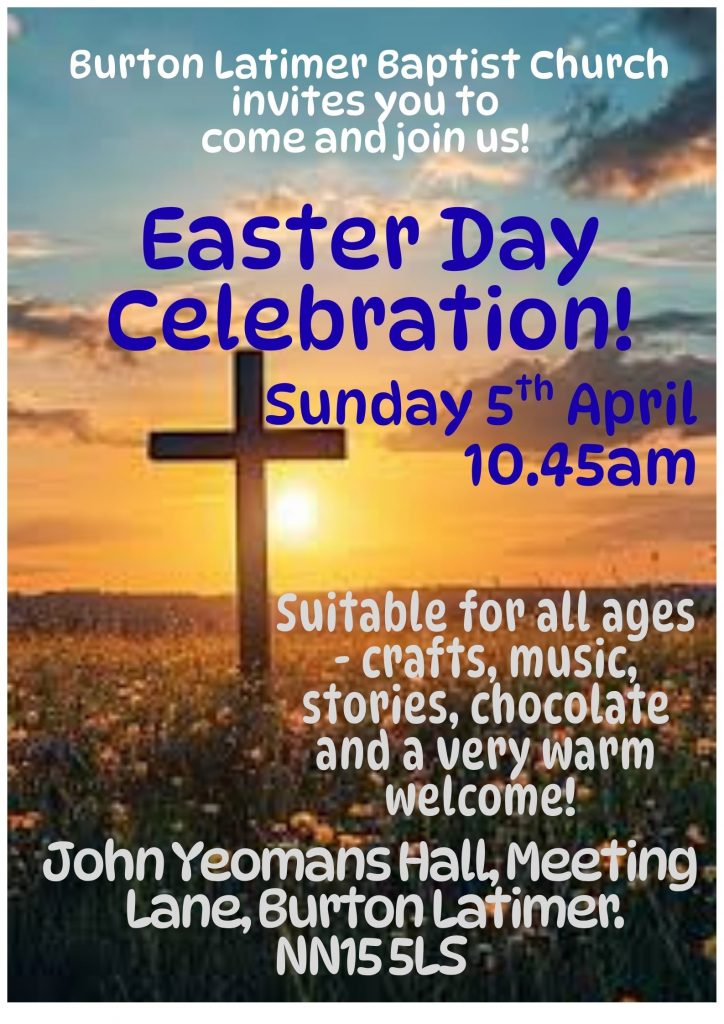 Easter Day Celebration 5th April 2026 at 10:45am
